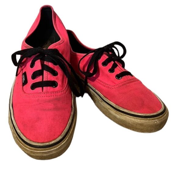 Vans 7 women’s low rise hot pink black GUC sneaker skate casual shoe men’s 5.5 - Picture 2 of 8